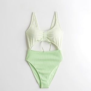 NWT Cutout High-Leg One-Piece Swimsuit